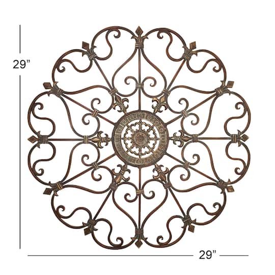 29" Brown Iron Rustic Wall Art